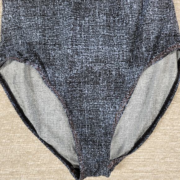 Captiva One Piece Swimsuit Blue Faux Denim Chambray Adjustable Straps Swimwear - Picture 11 of 15